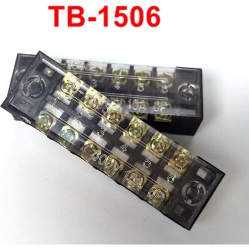 5pcs/lot TB Terminal Block TB-1506 Panel Mounted Terminal Connector 600V 15A 6 Position