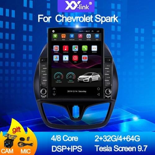 9.7 inch tesla Type Android 10.0 For Chevrolet Spark 2015 - 2018 Car Radio Multimedia Video Player Navigation GPS no 2 din dvd