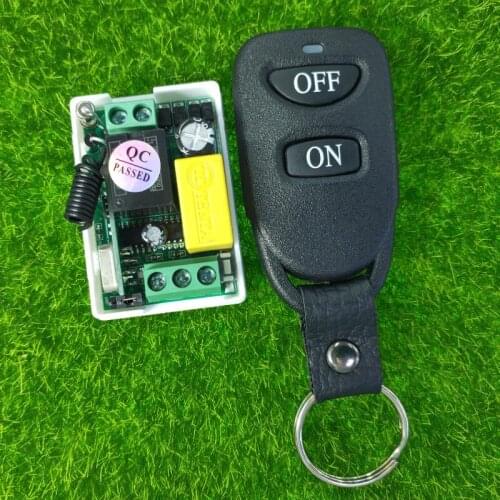 433mhz AC 220 v 1 ch RF wireless remote control switch receiver transmitter lighting lamp power on and off