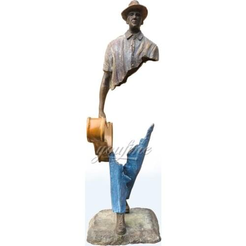 57.5cm Bronze Traveler Sculpture Of Bruno Catalano The Traveler Bronze Statue Modern Art Crafts For Home Hotel Decor Collection