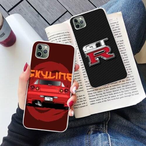 Nissan Skyline Gtr R34 Bling Cute Phone Case Candy Color for iPhone 6 6S 7 8 11 12 XS X SE 2020 XR mini pro Plus MAX funda