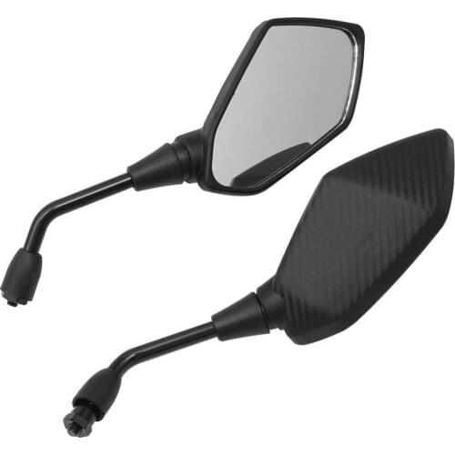 8mm 10mm Cafe Racer Black Motorcycle Rearview Mirror Universal Motocross Mirror Scooter E-Bike ATV Off-road Dirt Pit Bike