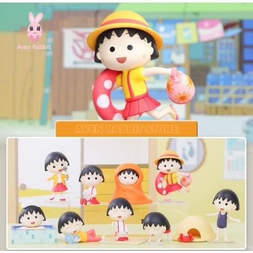 Authentic Chibi Maruko-chan Kimono Series Blind Box Toys Guess Bag Anime Figure Blind Bag Toys Figures Cute Model Doll Girl Gift