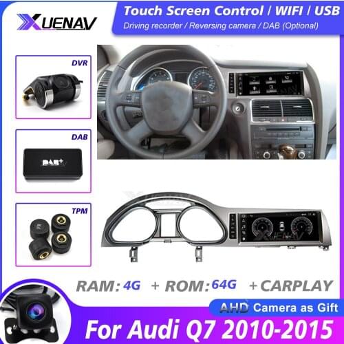 For Audi Q7 2010 2011 2012 2013 2014 2015 multimedia 10.25 inch radio player GPS navi support RDS GPS Android Auto stereo