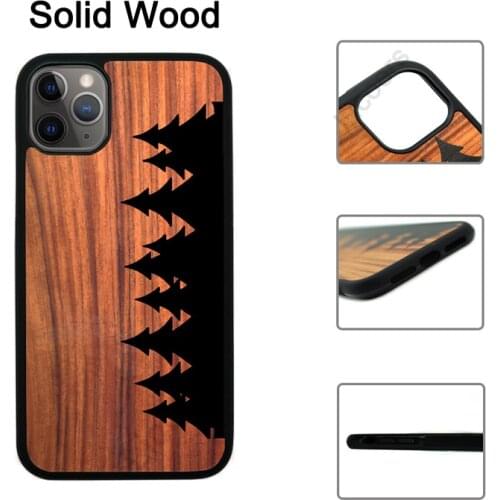 For Huawei P40 Pro Lite P30 P20 Mate 40 30 20X Natural Wood Solid Rosewood Trees Print Curve Texture Back Silicone Cover Case