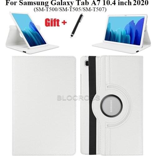 For Samsung Galaxy Tab A7 10.4 2020 /A7 lite 8.7 2021 Stand Cover 360 Rotating SM-T500/SM-T505/SM-T220/SM-T225 Case with Stylus