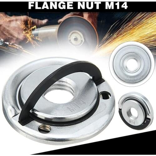 Flange Nut M14 Angle Grinder Locking Clamp Steel Outlet Self-locking Pressing Plate Quick Release for Power Angle Grinder Tools