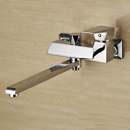 L16822 Chrome Finishing Brass Material Wall Mounted Kitchen Sink Faucet