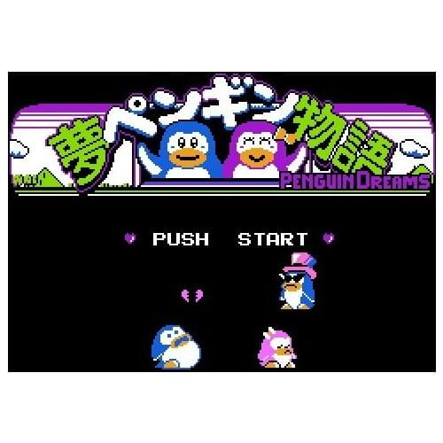 Samurai Dream penguin adventure Game Card For 72 Pin 8 Bit Game Player