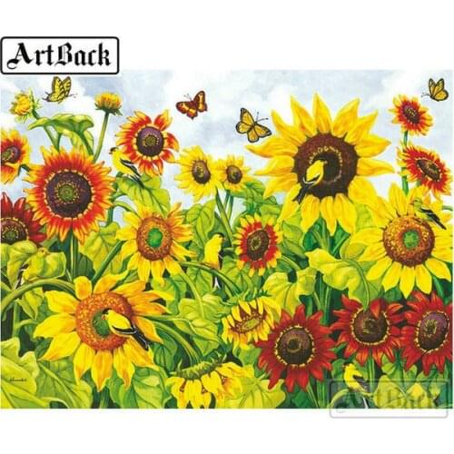 Sunflower diamond painting flower 5d diy full square drill home decoration 3D resin diamond cross stitch picture