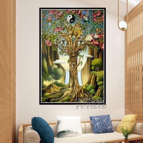 Alex Grey Psychedelic Trippy Tree Life Modular Pictures Modern Home Decoration Wall Art Canvas Prints Painting Bedroom Poster