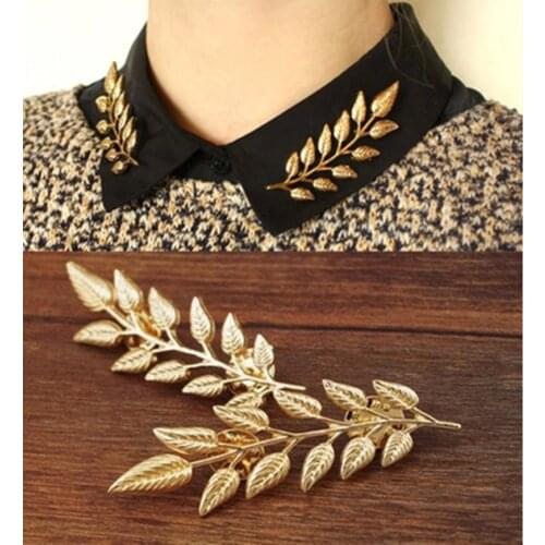 Korean jewelry wind retro tree men and women universal brooch leaf shirt suit collar wholesale Pins And Brooches Lapel Pin