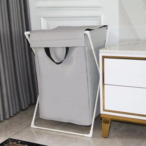 Toy Clutter Storage Basket Oxford Water-proof Sundries Baskets Laundry Pail with Folding Cover Dust Proof Waterproof Decor Home