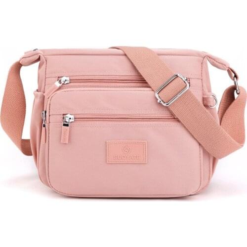 Womens Fashion Nylon Large Capacity MessengerBag Female Shoulder Bag Womens Phone Bag Crossbody Purse Casual Travel Bag Tote