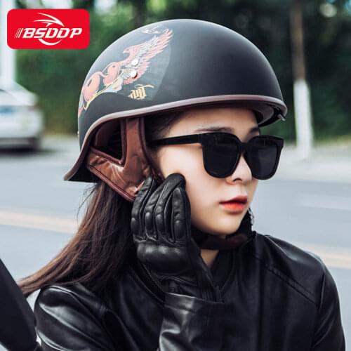 Moto jet Square Flag helmet. Black, red or blue helmets with color band. Sizes XS-XL. Motorcycle, Man Woman