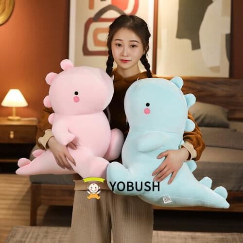 30~60cm Soft Dinosaur Plush Toy PP Cotton Stuffed Blue Pink Lovely Dino Comforting Plushie for Baby Kids
