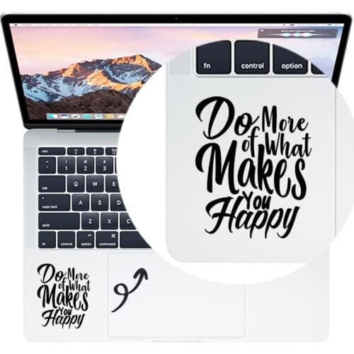 Happy Life Quote Trackpad Laptop Sticker for Macbook Decal Pro 16" Air Retina 11 12 13 14 15 inch Vinyl Mac Book Notebook Skin