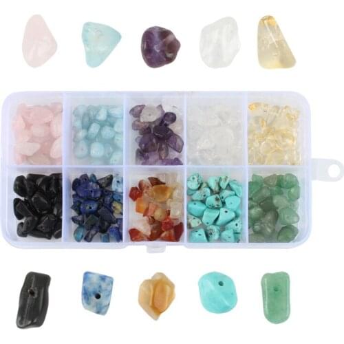 Irregular natural gravel loose beads boxed combination DIY bracelet Jewelry