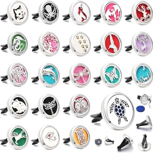 New Aromatherapy Jewelry Car Air Freshener Tortoise Perfume Locket Essential Oil Diffuser Car Perfume Locket Pendant Necklace