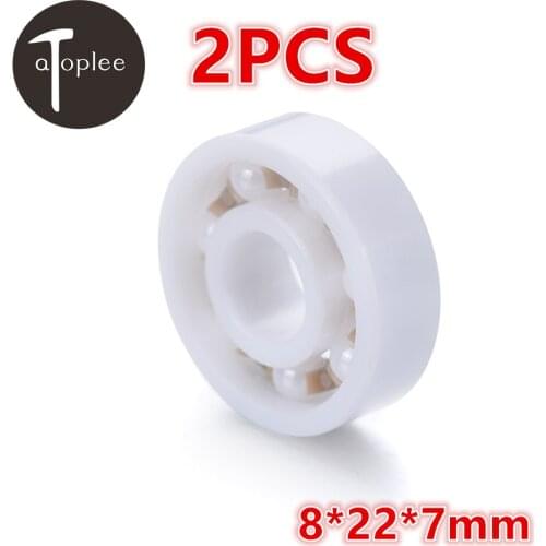 2pcs 608 Full Ceramic Bearing 8*22*7mm Zirconia Oxide Ball Bearing For Variety Insulation Power Hand Spinner Bearings