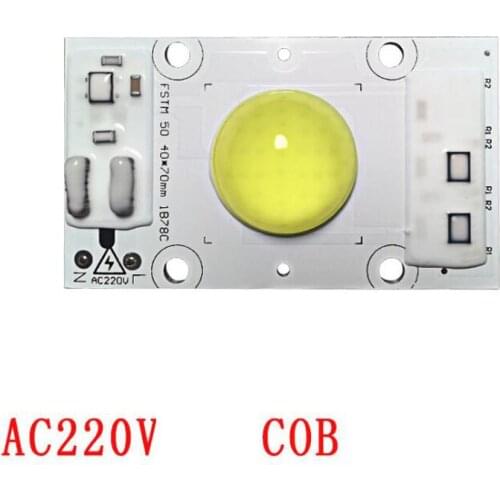 Constant Power Linear Die Top Convex Head 30W 50W COB LED Lamp Beads AC 220V Integrate cob Light Sourse