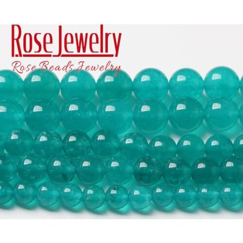 Natural Amazonite Blue Jades Stone Beads Round Loose Beads For Jewelry Making DIY Bracelet Accessories 4 6 8 10 12 14mm 15" Inch