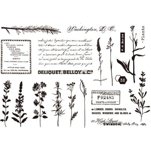 Plants stamp Clear Stamp for Scrapbooking Transparent Silicone Rubber DIY Photo Album Decor F184