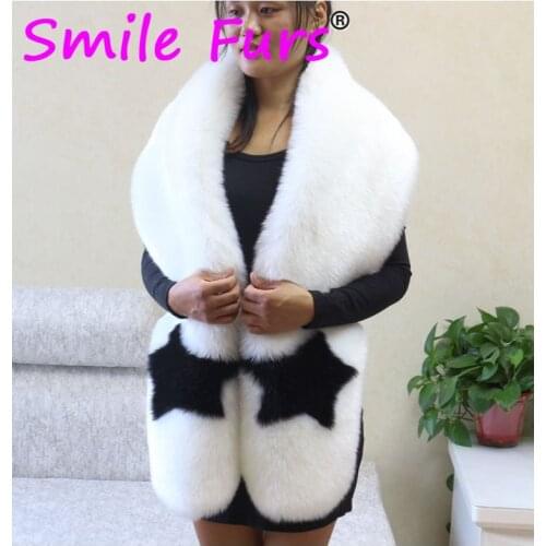 Qearlstar Super luxury Women faux fox fur scarf Star Print Shawls Wraps Bridal Pashmina Wedding Party Muffler 180*27cm WME07
