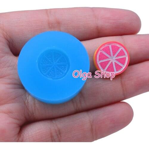 SYL062 14.9mm x 13.9mm Orange Slice Silicone Mold Fondant Cake Decoration Candy Resin Clay Earrings Necklace Craft Soap Candle