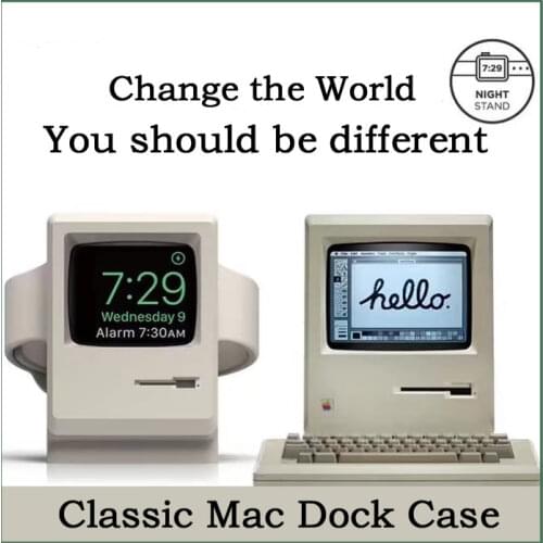 Silicone Charger Holder Stand Station For Apple Watch 1 2 3 38mm 42mm band Strap change to macbook clock