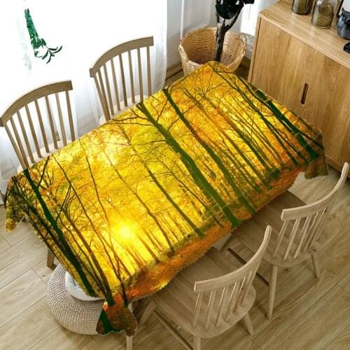 Tablecloth square cotton Round table cover rectangular Waterproof Coffee Cabinet Cover Customized size yellow Woods Pillowcase