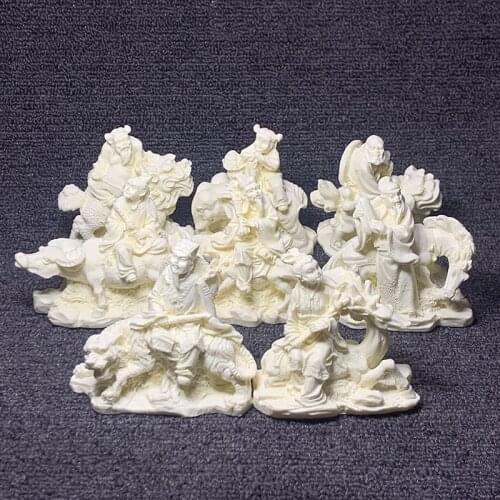 The sculpture statue of the mythical figure Eight Immortals crossing the sea Eight patron saints，Home decoration statue 8 pcs