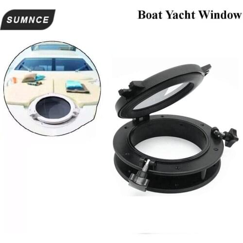 215mm Marine Boat Yacht RV Porthole ABS Plastic Round Hatches Replacement Windows