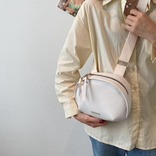 Crossbody Bag Backpack Handbag Shoulder Bag Female Purse Designer Fashion PU Leather Simple 2021 Shell Bag Zipper Solid Color