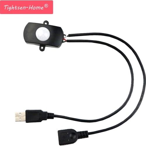 USB 2023 LED Light string strip Switch 5A DC5-24V Human Body Infrared adjustable PIR Motion Sensor for Corridor Closet Underbed