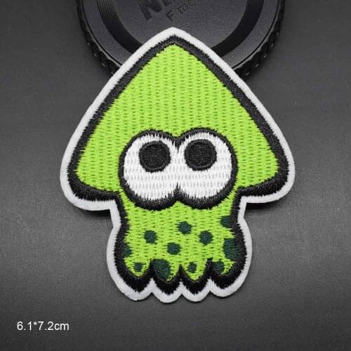 Iron on Full Embroidered Cloth Patch For Girls Boys Clothes Stickers Apparel Garment Splatoon Accessories