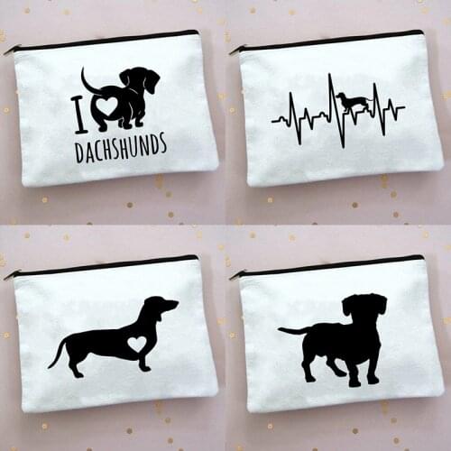 Dachshunds Print Outdoor Makeup Bags Women Cosmetic Bag Travel Toiletry Organizer Female Storage Make Up Case Student Pencil Bag