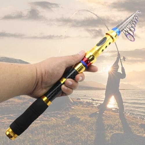 2.4m2.7m3.03.6m Ultra Short Carbon Telescopic Fishing Rod Fast Action Ultralight Carp Surf Spinning Rod Pocket travel pole pesca