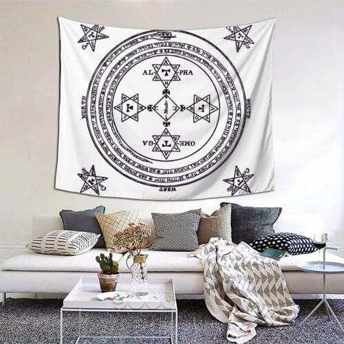 Magical Circle Of King Solomon Tapestry Anime Comic Kawaii Tapestry Wall Bedspread Bohemian Psychedelic Decor Blanket For Living