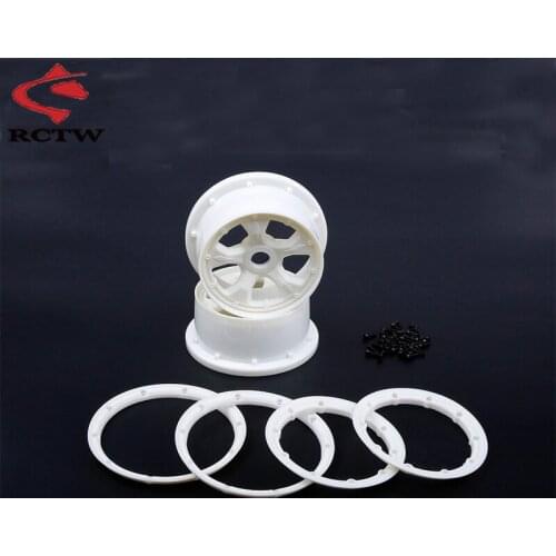 High strength Nylon wheel hubs&beadlocks set for 1/5 losi 5ive-T rovan LT king motor x2 baja 4wb slt rc car parts