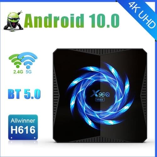 X96Q Max TV BOX 4K Android 10 Smart Tv Box Allwinner H616 4G 32G H.265 Media Player 2.4G/5.8G Dual Wifi BT5.0 Set Top Box 4G 64G