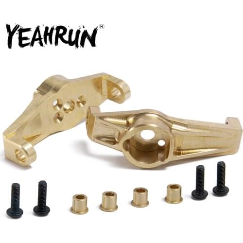 YEAHRUN 2Pcs Brass Heavy Counterweight Front Caster Blocks Portal Drive for TRX-4 1/10 RC Crawler Car Upgrade Parts