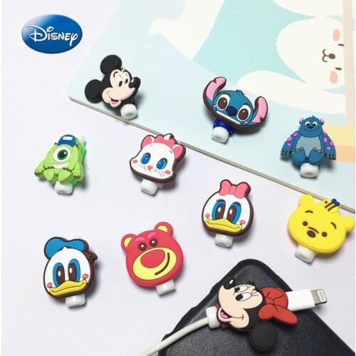 10Pcs Disney Cable Protector Data Line Cord Protector Protective Case Cable Winder Cover For IPhone Android USB Charging Cable