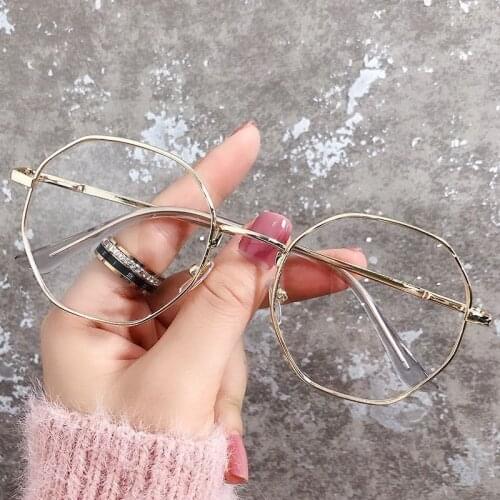 1PC 4 Colors Metal Eyewear Frames Men Women Vintage Retro Optical Eye Glasses Anti Blue Light Transparent Spectacle Frames