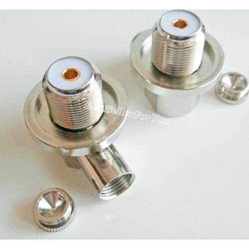 1Pcs UHF SO239 female right angle RA for radio solder RG5 RG6 LMR300 RG304 RF Connector