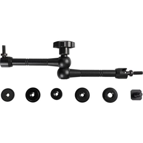 11-Inch Friction Magic Arm with 1/4 inch and 3/8 inch Thread, Suitable for Slr Camera Stand, Lcd Monitor, Led Flash