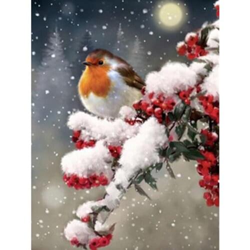Diamond Painting 5D DIY Animal Painting Branches Birds Beautiful Scenery Picture Square/Round Diamond Cross Stitch Decor TX228