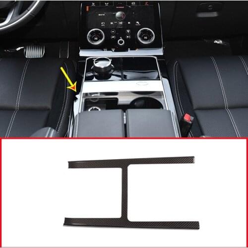 For Range Rover Velar 2017 2018 2019 Carbon Fiber ABS Car Center Console Decoration Frame Trim Accessories