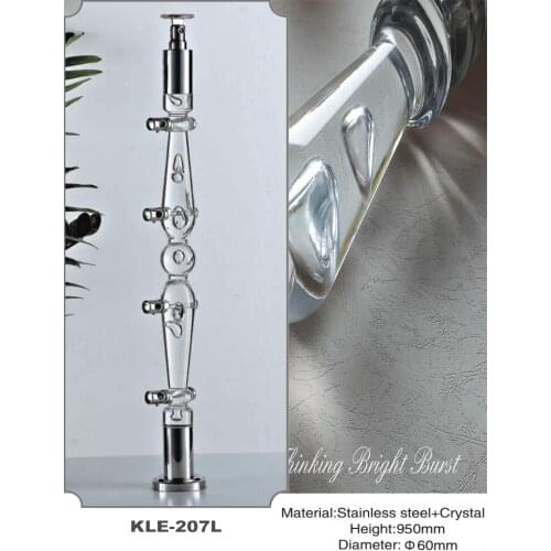 Freeshipping AMS-207L Acrylic Archic Royal Pantinated Pole Pillar Baluster Post for Rod Stair and Handrail