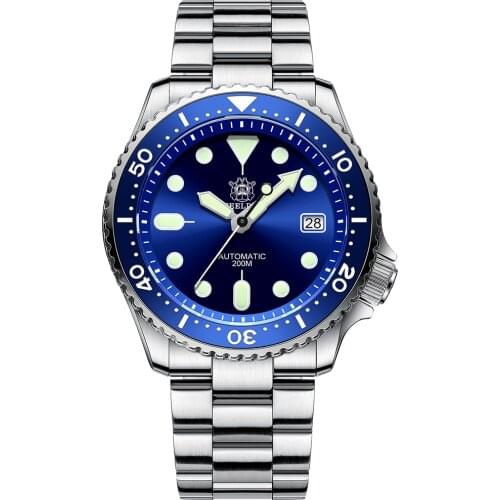 STEELDIVE 1996 Mens Mechanical Watch 200M Diver Watch NH35 Movement 316L stainless steel waterproof luminous Automatic watch